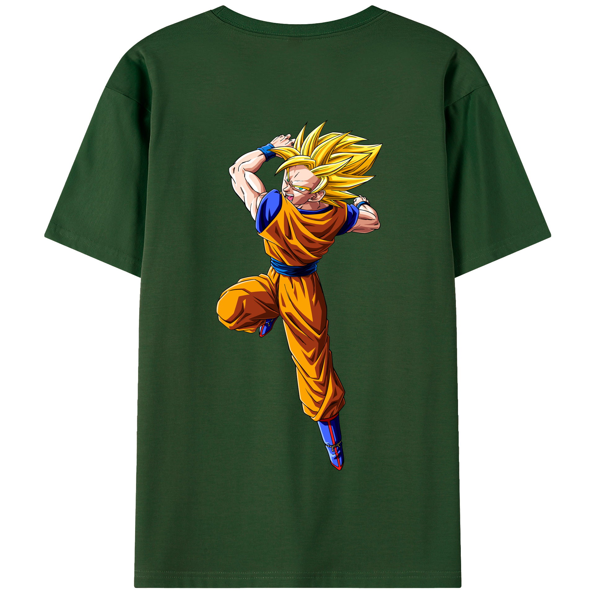 （画像用） ドラゴンボール 孫悟空（そん ごくう）Son Goku カカロット DRAGON BALL Kakarotto 綿100％半袖Tシャツ（背面プリント）